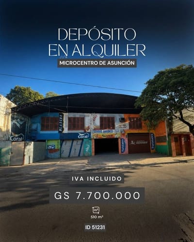 Venta de Depósito / Tinglado en Catedral, Asunción