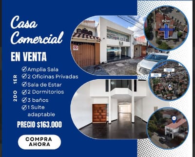 Casa Comercial EN VENTA sobre Av Ana Barba Zona La Ramada