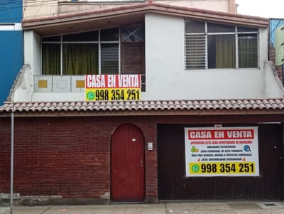 VENDO CASA UBICADA EN AVENIDA PRINCIPAL DE ALTO TRANSITO EN CHORRILLOS