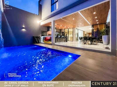 A ESTRENAR Y AMOBLADA - AV. CANAL COTOCA  ENTRE 2DO Y 3ER ANILLO - CASA EN VENTA