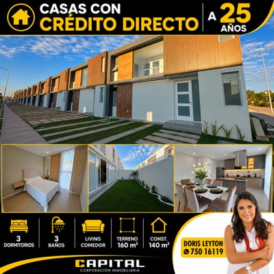 Casa a credito directo en Condominio Roles Residence