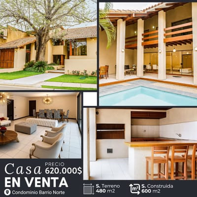 CASA EN VENTA CONDOMINIO BARRIO NORTE 