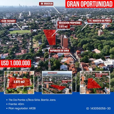 VENDO TERRENO EN BARRIO JARA 