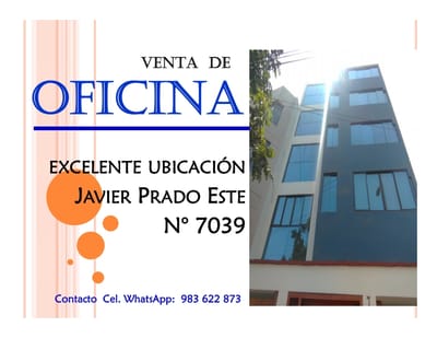 VENTA DE OFICINA  VISTA PANORAMICA 
