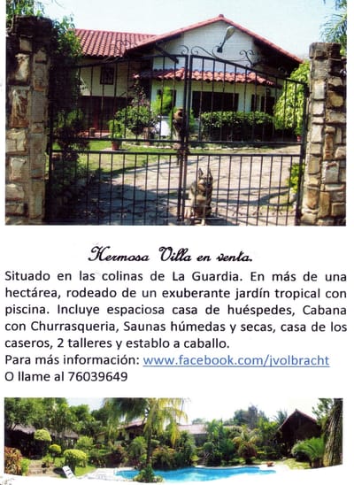 Hermosa villa en La Guardia, Santa Cruz, Bolivia