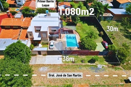 Casa con terreno de 1.000 M2 en Luque Loma Merlo 