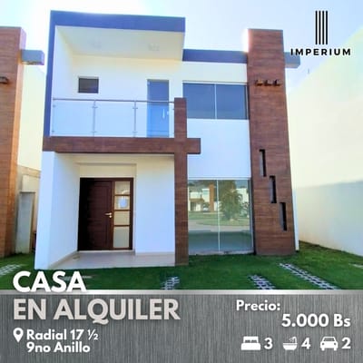 Casa En Alquiler De 3dorm - En Condominio – Zona Oeste