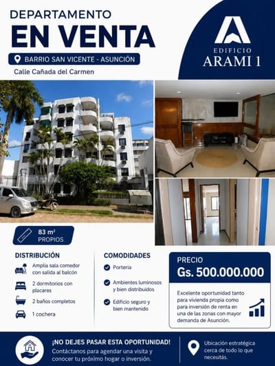 VENDO DEPARTAMENTO EN SAN VICENTE 