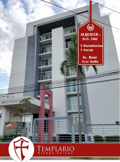 Departamento en Alquiler Av. Beni 3er Anillo externo
