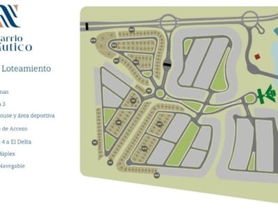 TERRENO DISPONIBLES EN BARRIO NAUTICO- EL DELTA 