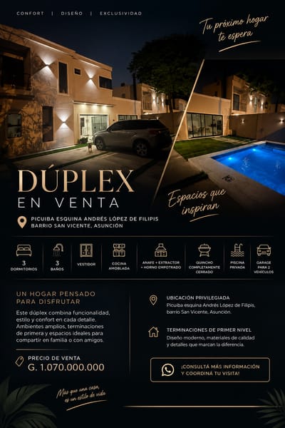 Duplex en Venta en San Vicente Asuncion 