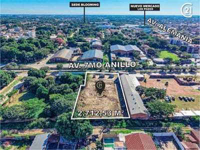 TERRENO EN VENTA ZONA NORTE SOBRE EL 7 MO ANILLO 