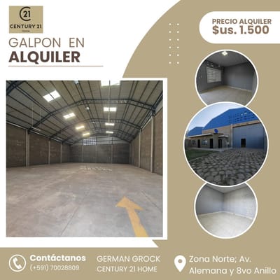 GALPON CON OFICINAS EN ALQUILER,AV ALEMANA 