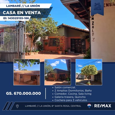 CASA VENTA STA.ROSA LAMBARE