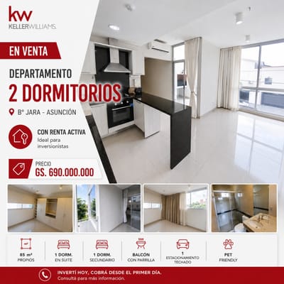 Departamento en Venta de 2 Dormitorios con Renta Activa – Barrio Jara