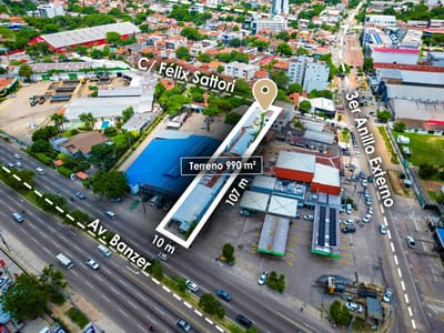 TERRENO EN VENTA SOBRE AVENIDA BANZER O CRISTO REDENTOR