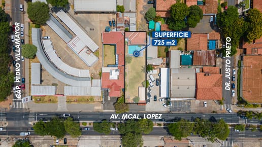 Vendo Propiedad de 725 M2 sobre Mariscal López en Asunción 