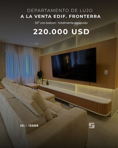 VENDO DEPARTAMENTO 1 DORMITORIO  AMOBLADO - EDIFICIO FRONTERRA  CIUDAD DEL ESTE