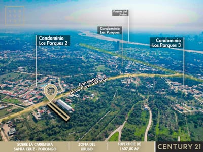 TERRENO EN VENTA SOBRE CARRETERA A PORONGO CERCA AL PUENTE
