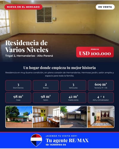 ???? ¡NUEVA EN EL MERCADO! | RESIDENCIA EN TRIGAL 2 – HERNANDARIAS