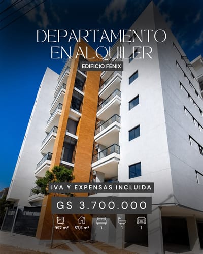 Departamento de 1 dormitorio EN ALQUILER en F.D.M. con cochera a estrenar