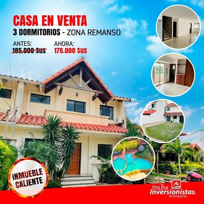 HERMOSA CASA DE 3 DORMITORIOS EN VENTA EN CONDOMINIO FAMILIAR