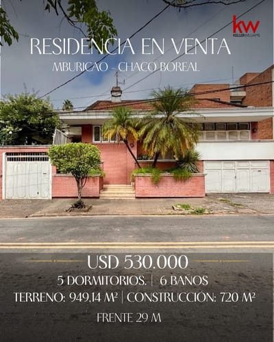RESIDENCIA EN VENTA SOBRE CHACO BOREAL Y TELMO AQUINO