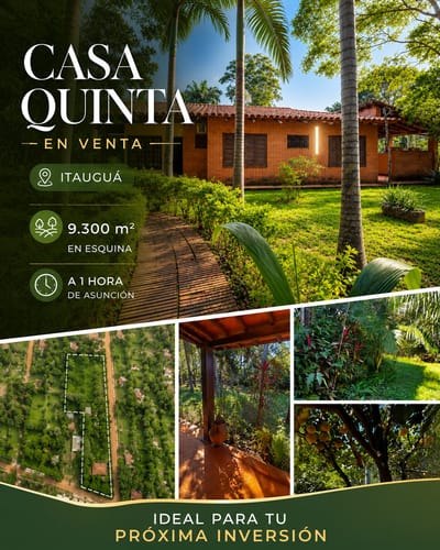 En Venta Casa Quinta En Itaugua 9300 M2 