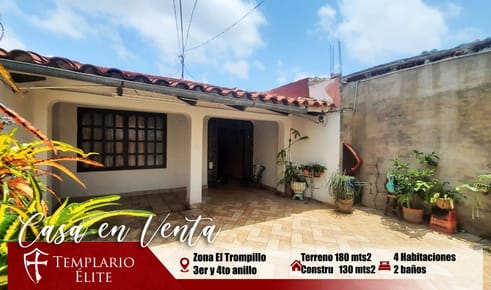 CASA EN VENTA DE OCASION, ZONA EL TROMPILLO 3ER  Y 4TO ANILLO