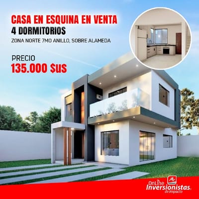 CASA DE 4 DORMITORIOS EN VENTA EN ESQUINA