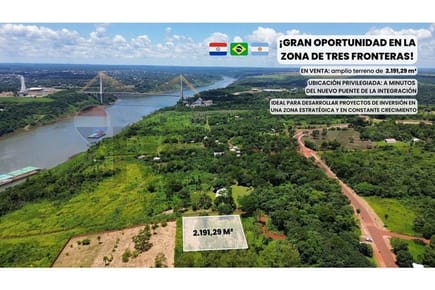 Terreno venta Triple Frontera Presidente Franco Alto Paraná 