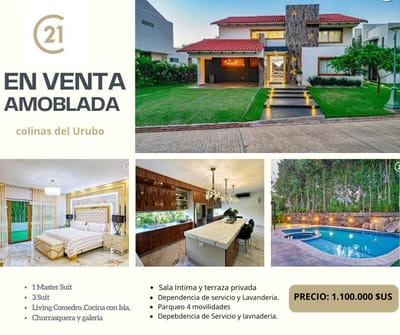 CASA DE LUJO EN VENTA - COLINAS DEL URUBO SECTOR 1