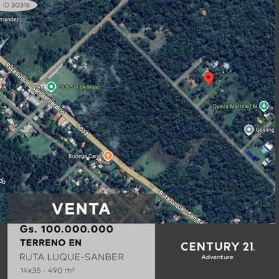 En Venta ‼️ Terreno En Ruta Luque San Bernardino 