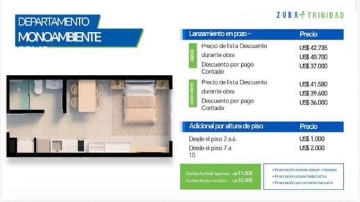 DEPARTAMENOS EN POZO ZUBA TRINIDAD DPTOS. EN ASUNCIÓN