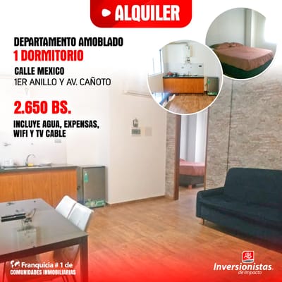 DEPARTAMENTO DE 1 DORMITORIO AMOBLADO EN ALQUILER
