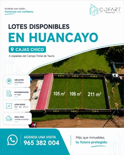 Lotes En Huancayo "yauris - Cajas Chico"