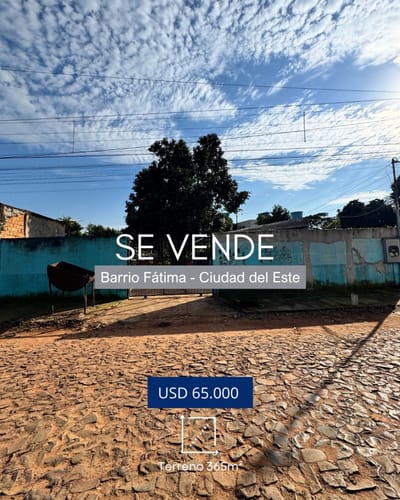 Propiedad de 365,40 m² en venta en Barrio Fátima, Ciudad del Este