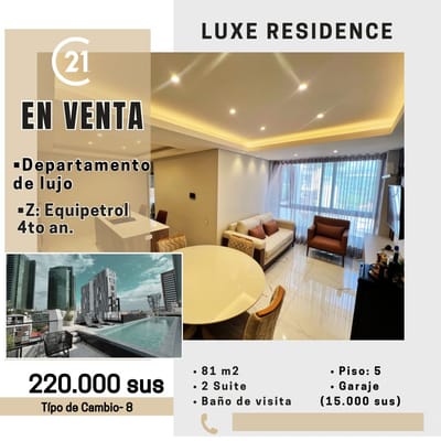 DEPARTAMENTO EN VENTA - EQUIPETROL LUXE RESIDENCES