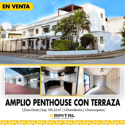 AMPLIO PENTHOUSE EN VENTA ZONA ROCA Y CORONADO