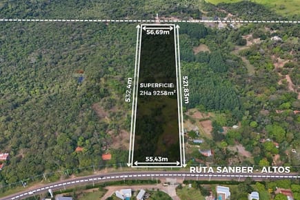Terreno estratégico sobre Ruta Sanber–Altos