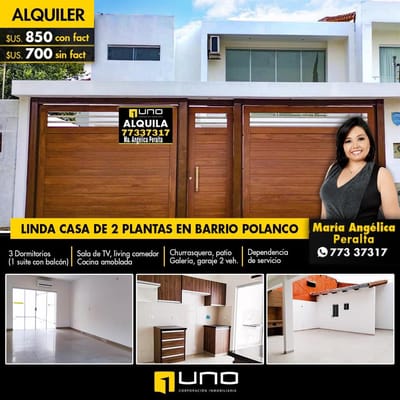 CASA EN ALQUILER ZONA POLANCO