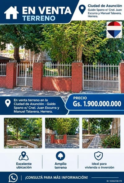 Terreno en Barrio Herrera: ¡Invierte en Asunción!