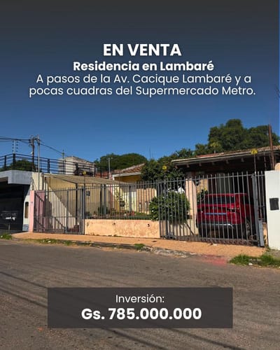En Venta | Residencia En Barrio Cerro Corá – Lambaré