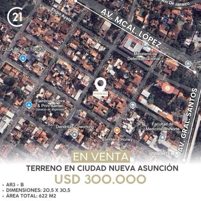 Terreno 622 m² en Ciudad Nueva | San Roque