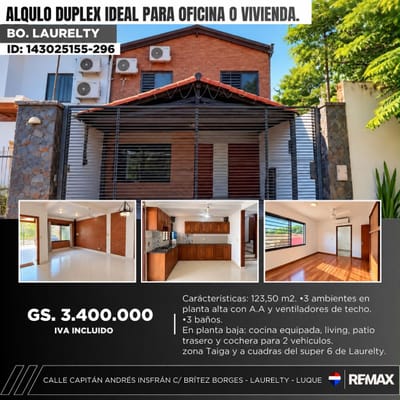 PROPIEDAD EN ALQUILER – LAURELTY, LUQUE