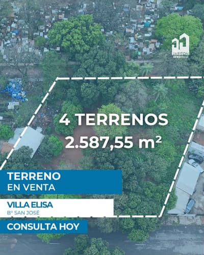 4 terrenos en venta en Villa Elisa
