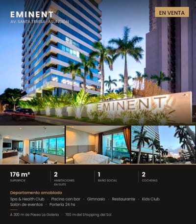 Departamento de lujo en Asuncion Ykua Sati Eminent premium