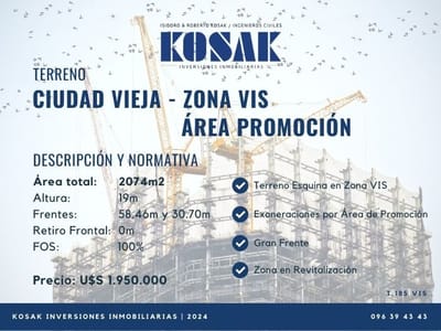 Gran Terreno Esquina En Ciudad Vieja área Promovida