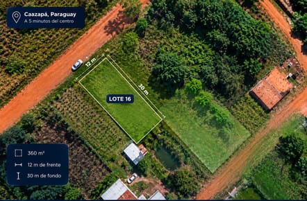 Vendo terreno en Caazapá