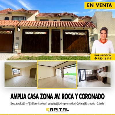 CASA EN VENTA – ZONA AV. ROCA Y CORONADO
